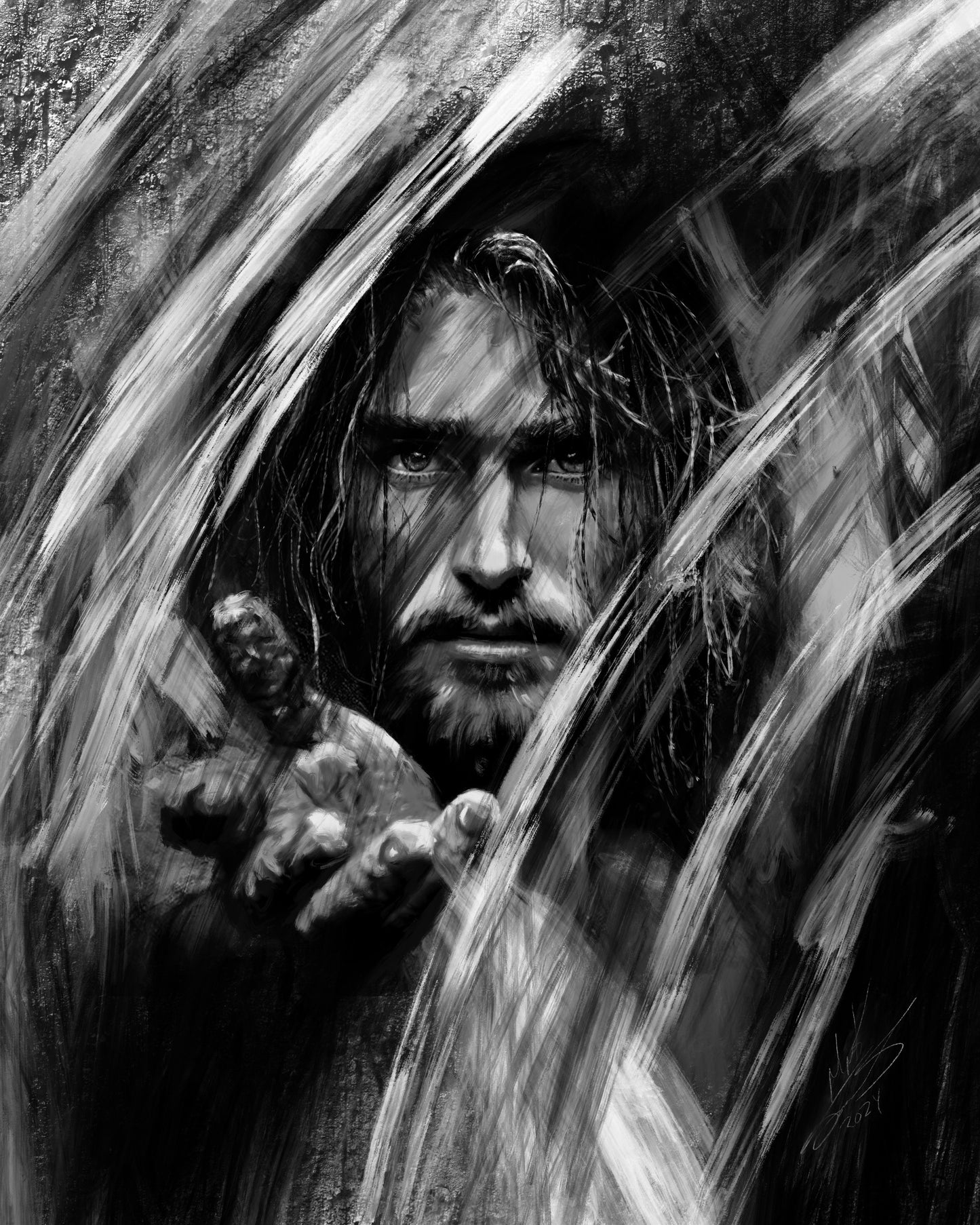 Savior -Charcoal Portrait