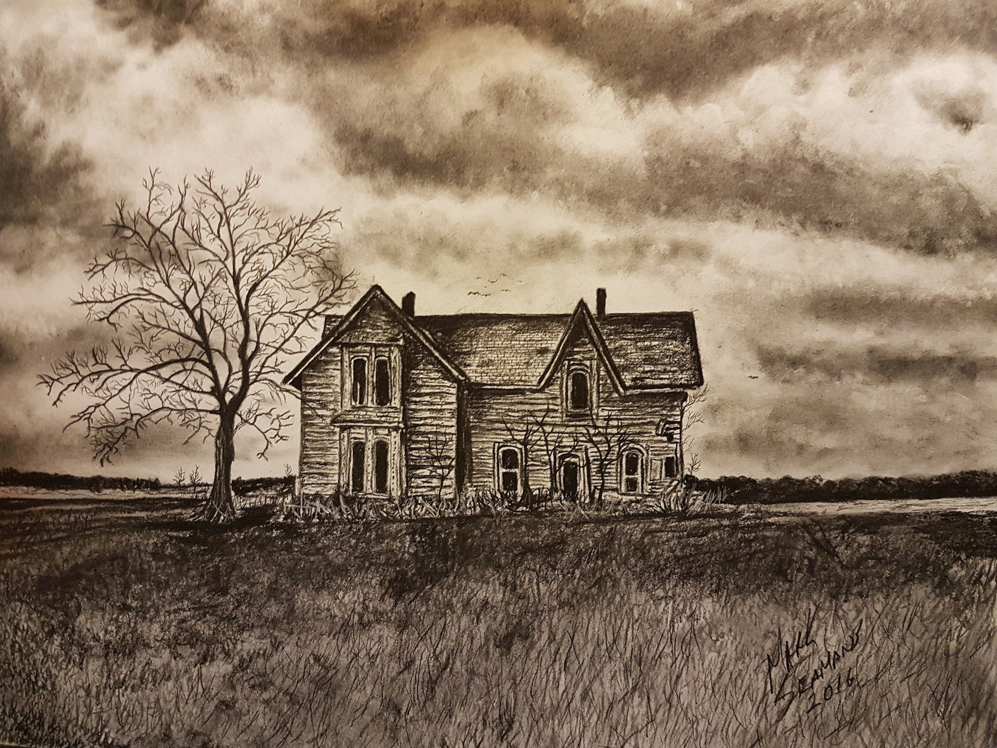 Custom hand painted country canvas