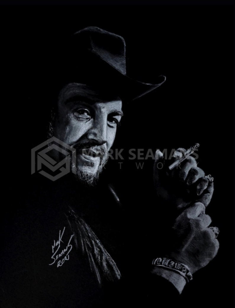 Waylon Charcoal Portrait