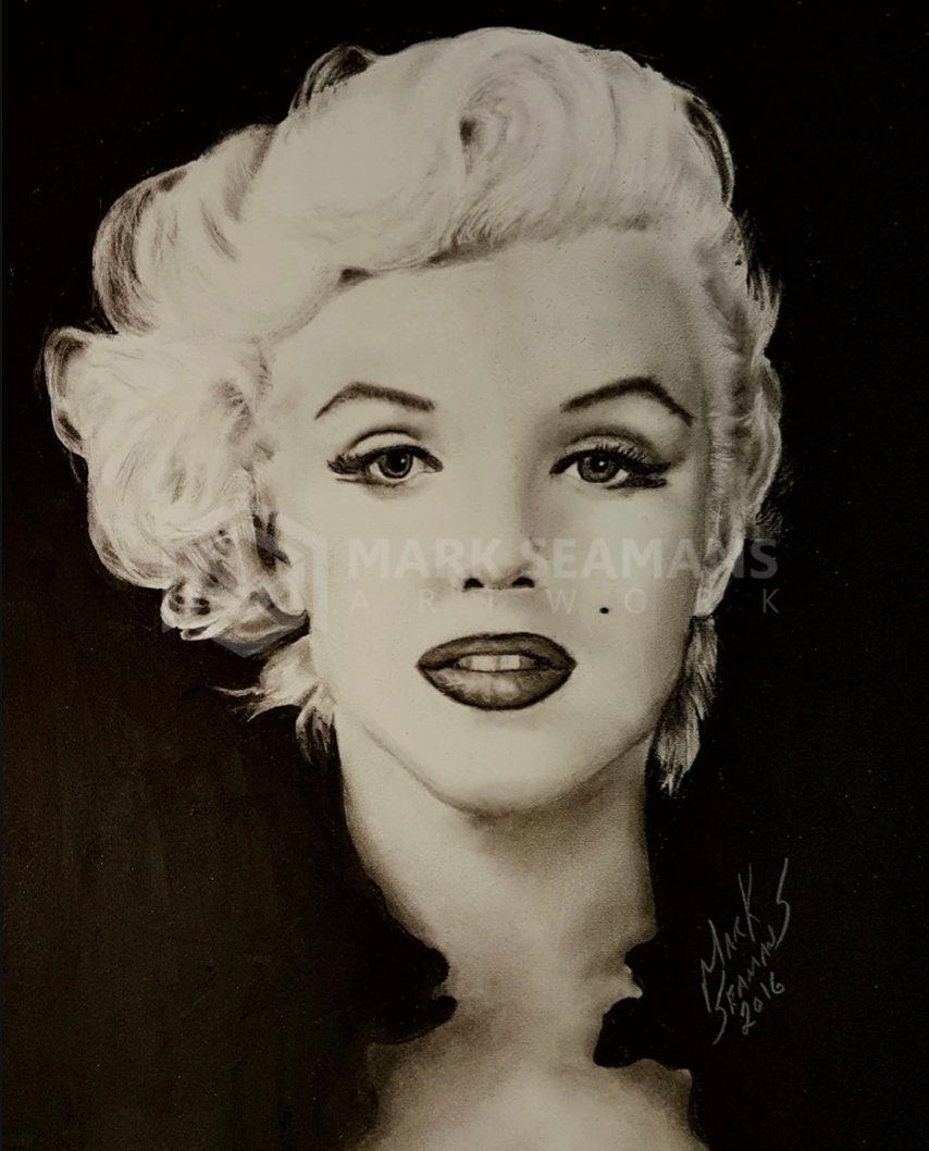 Marilyn Monroe Charcoal Portrait