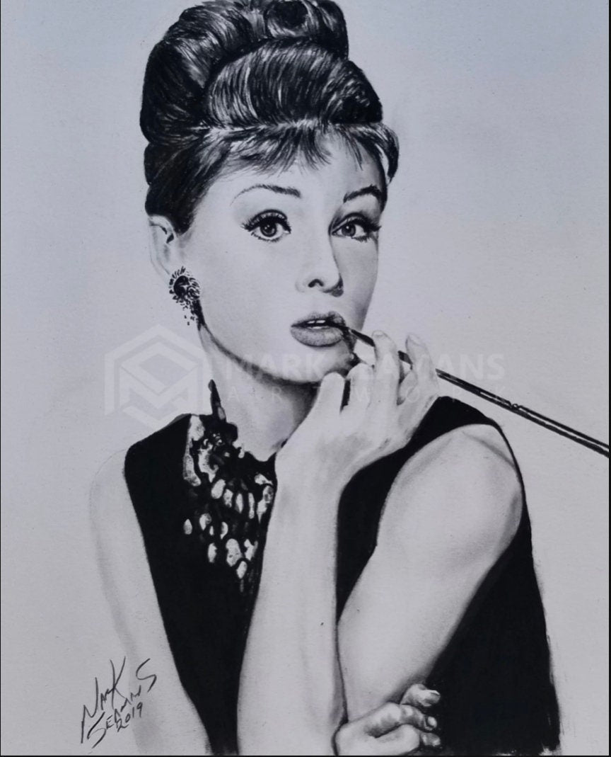 Audrey Hepburn Charcoal Portrait