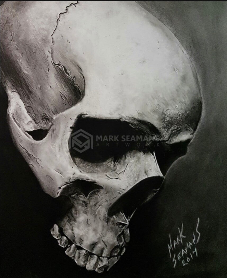 Skull Charcoal Portrait