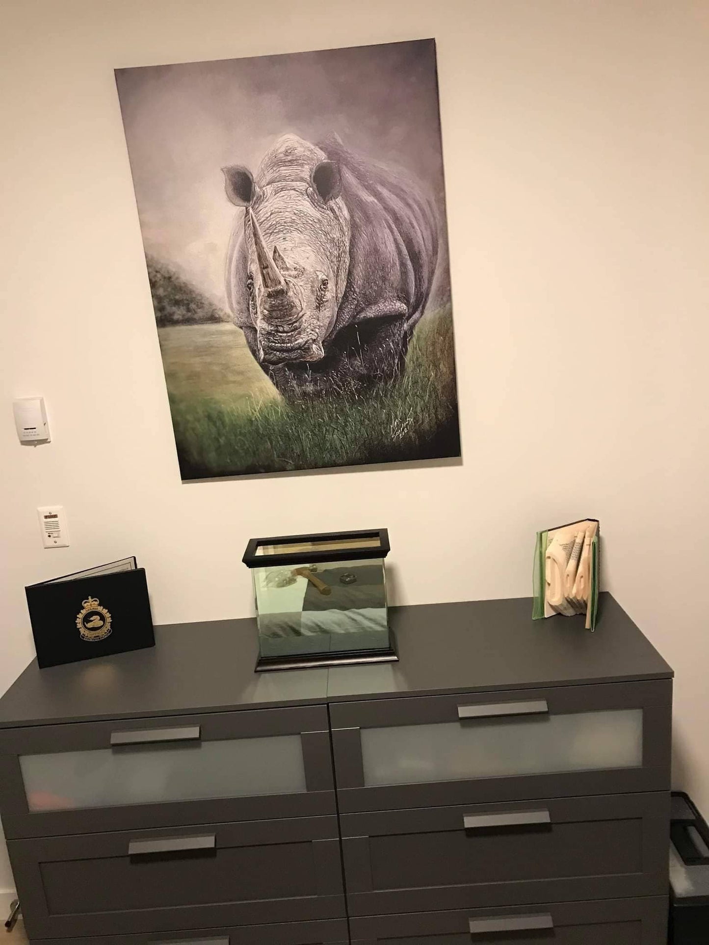 White Rhino in Pastel