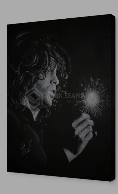 Jim Morrison in White Charcoal