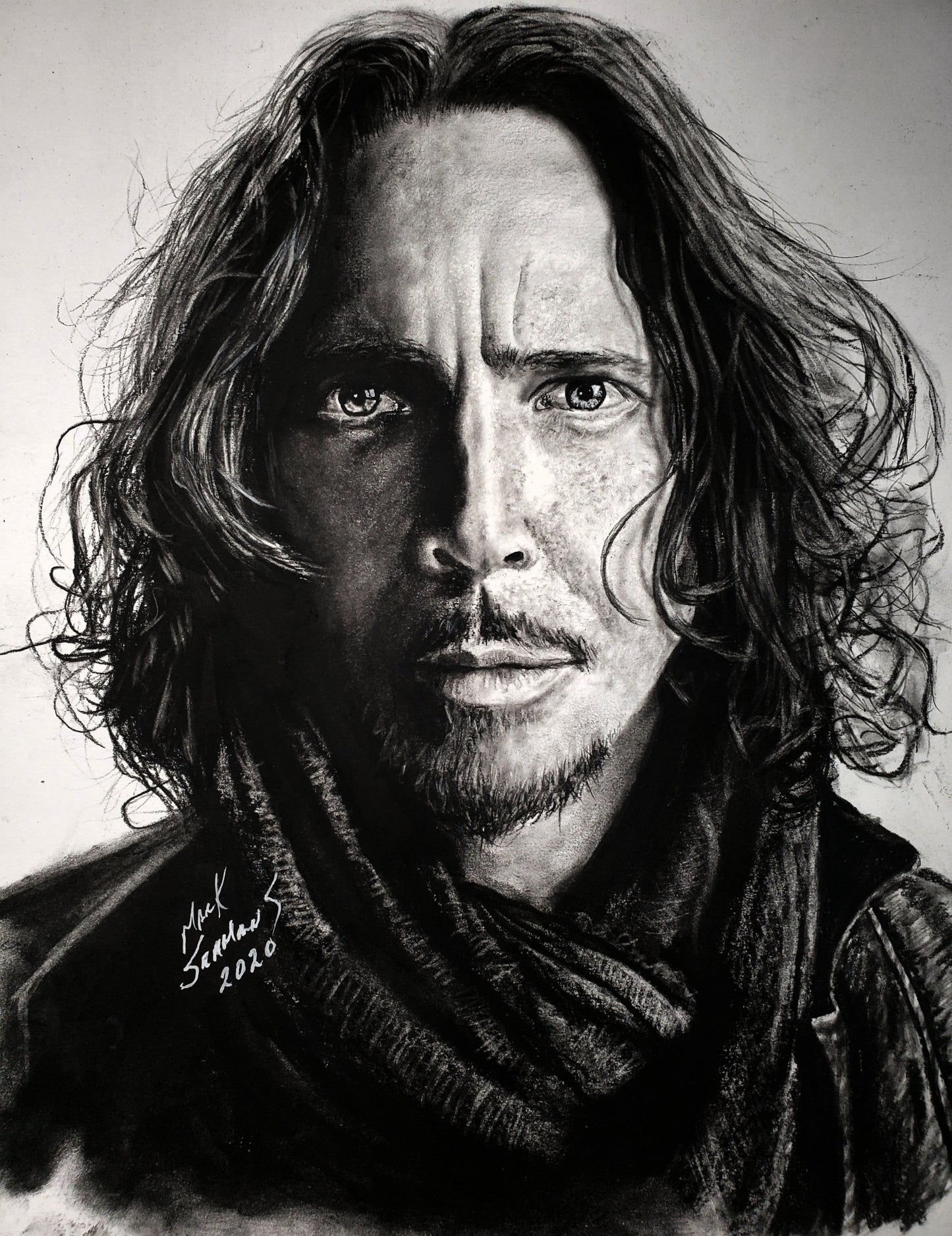 Chris Cornell Charcoal Portrait