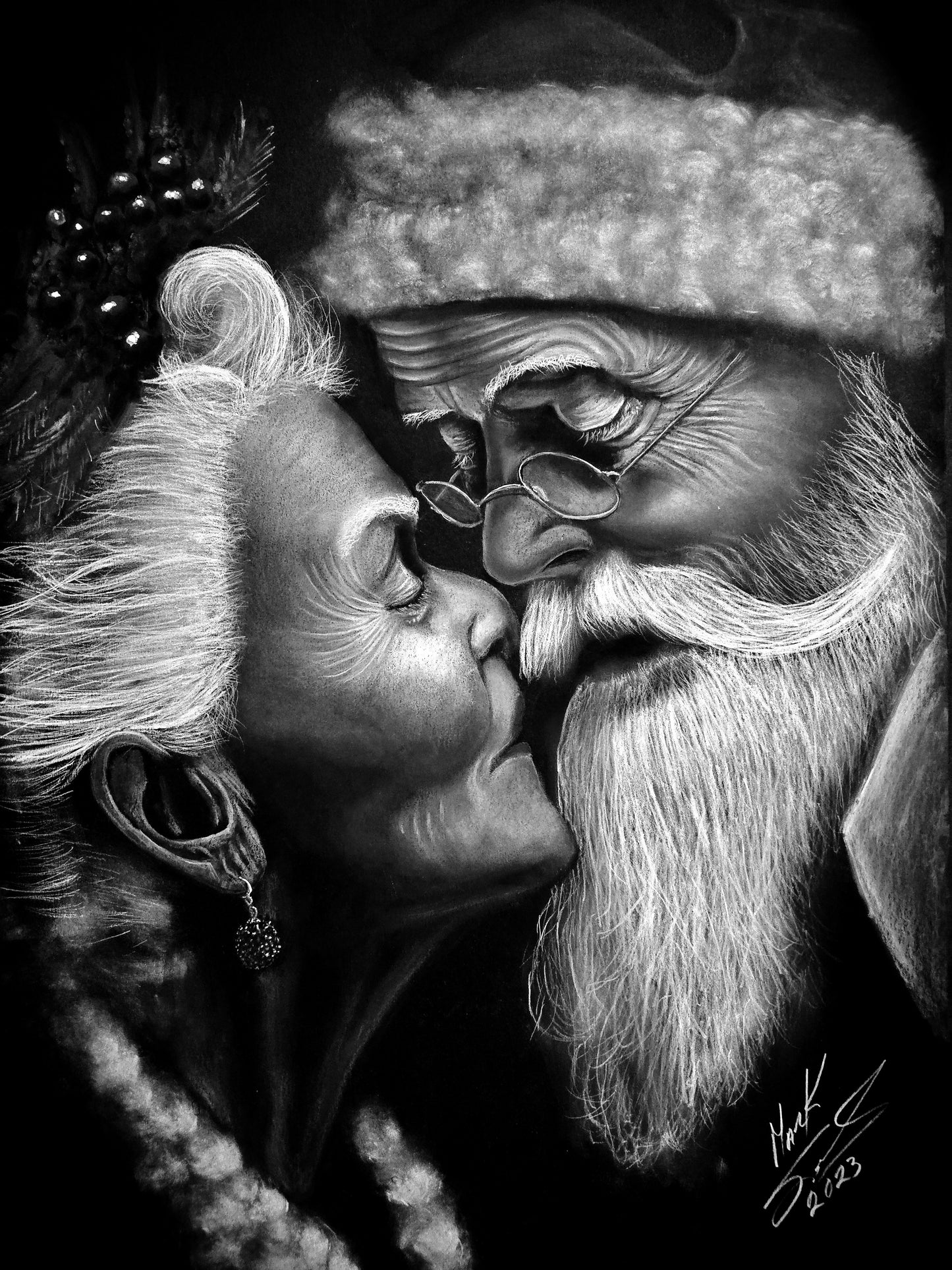 Mr and Mrs Claus B&W