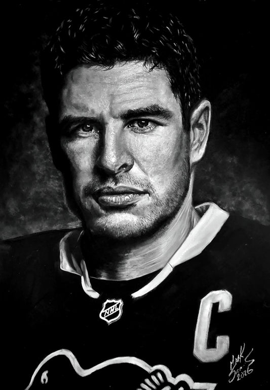 Sidney Crosby white Charcoal