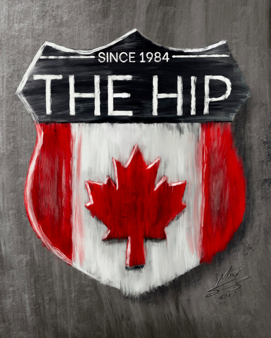 The Tragically Hip Canadian Flag Art Print