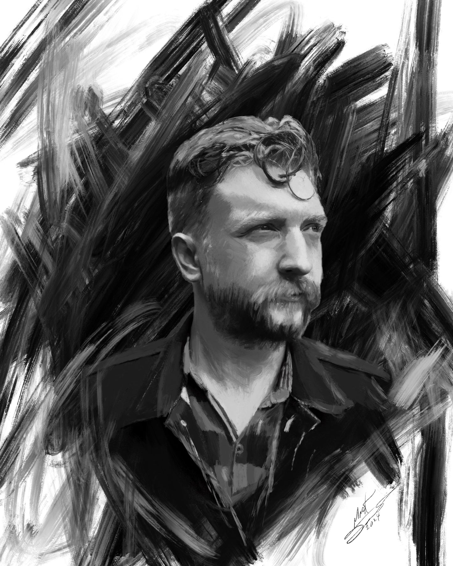 Tyler Charcoal Portrait