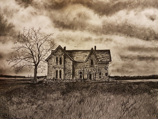 Custom hand painted country canvas