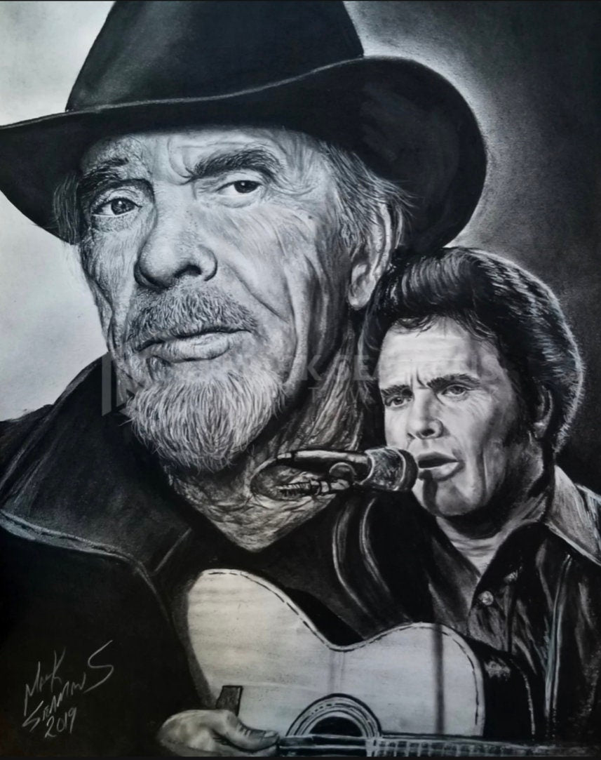 Merle Charcoal Portrait – Mark Seamans Artwork