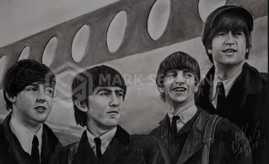 The Beatles Charcoal Portrait