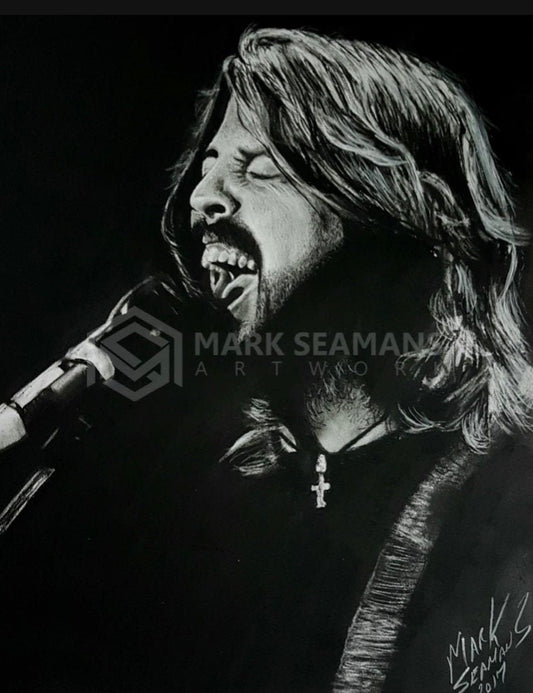 Dave Grohl Charcoal Portrait