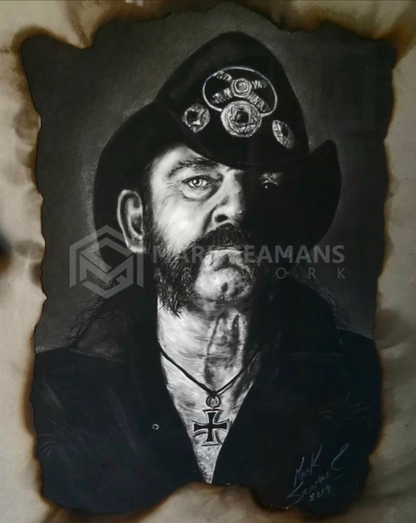 Lemmy Charcoal Portrait