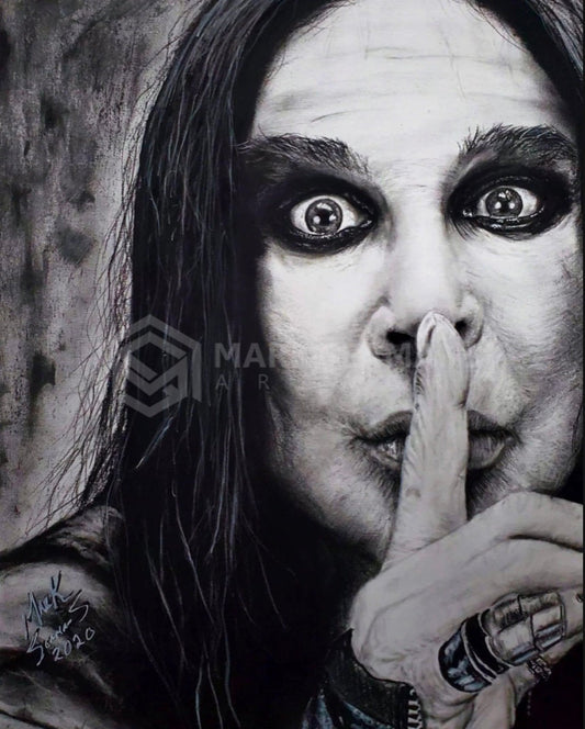 Ozzy Charcoal Portrait