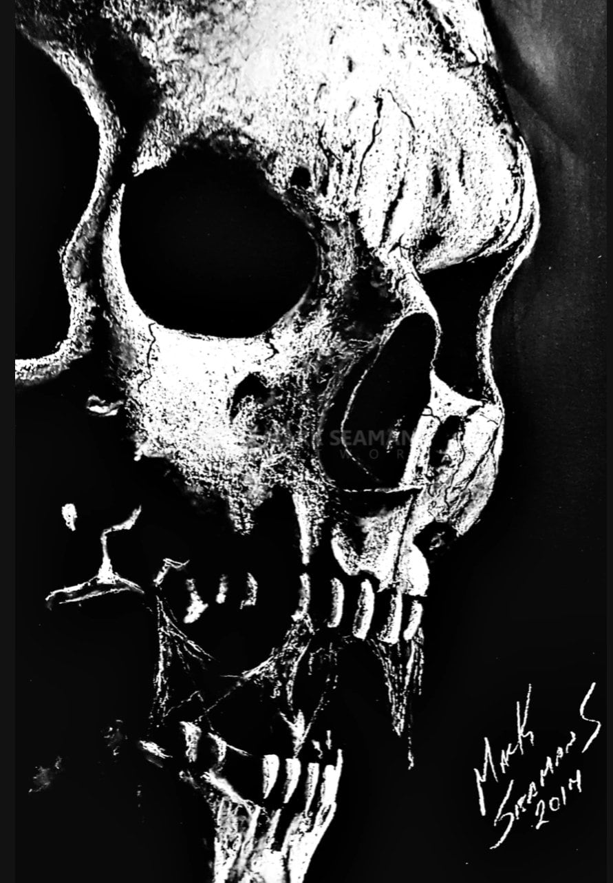 Charcoal Skull Portrait