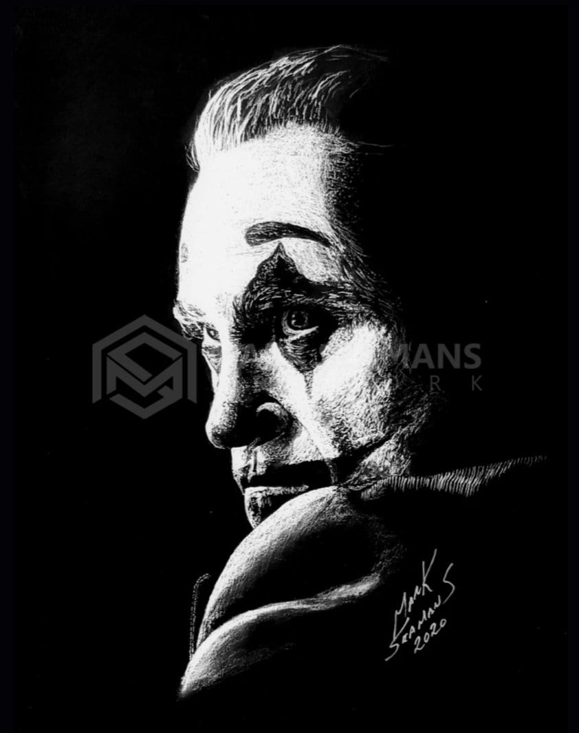 Joker in White Charcoal