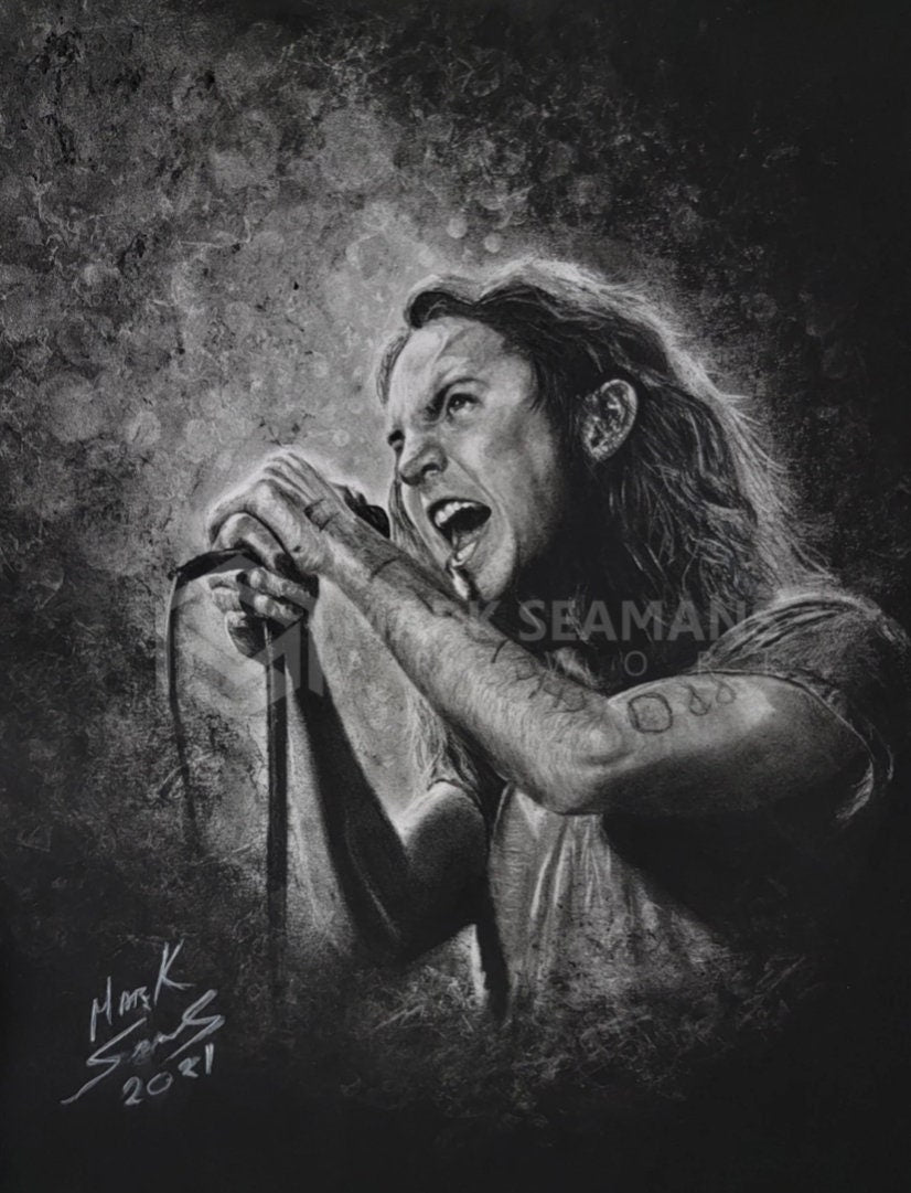 Eddie Vedder Charcoal Portrait