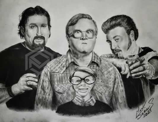 Trailer Park Boys Charcoal Portrait