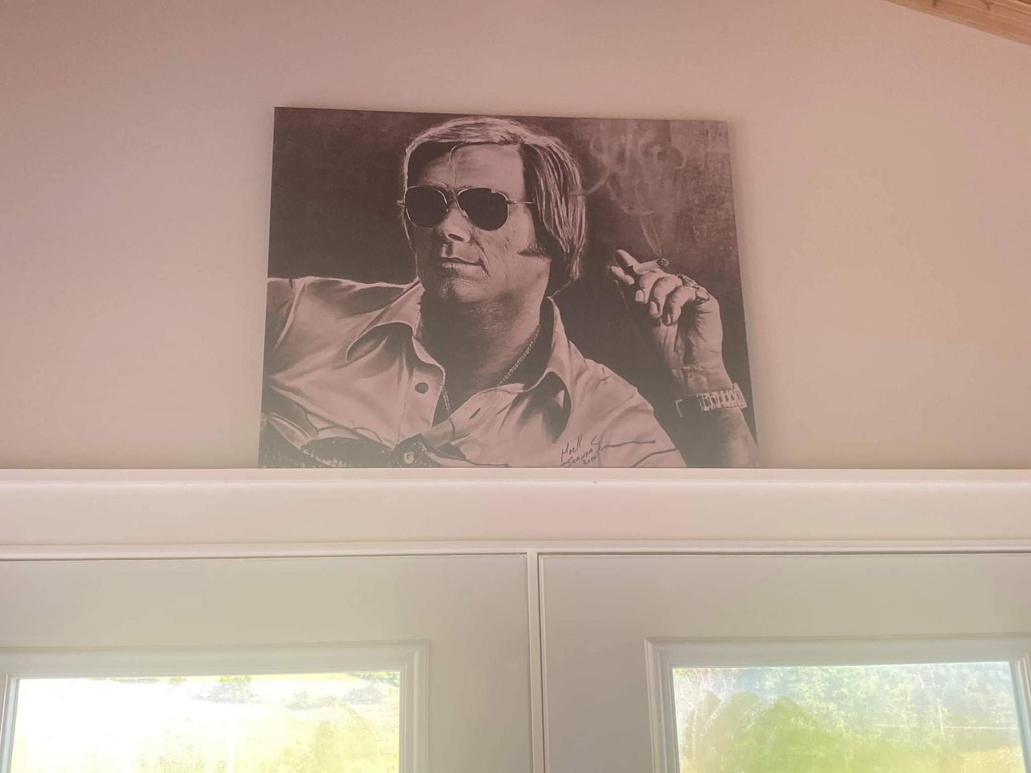 George Jones Charcoal Portrait